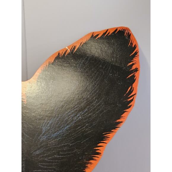 4 VTG KIRK Halloween Paper Die Cut Black Cat Tombstone Witch Werewolf Scarecrow - Picture 12 of 16